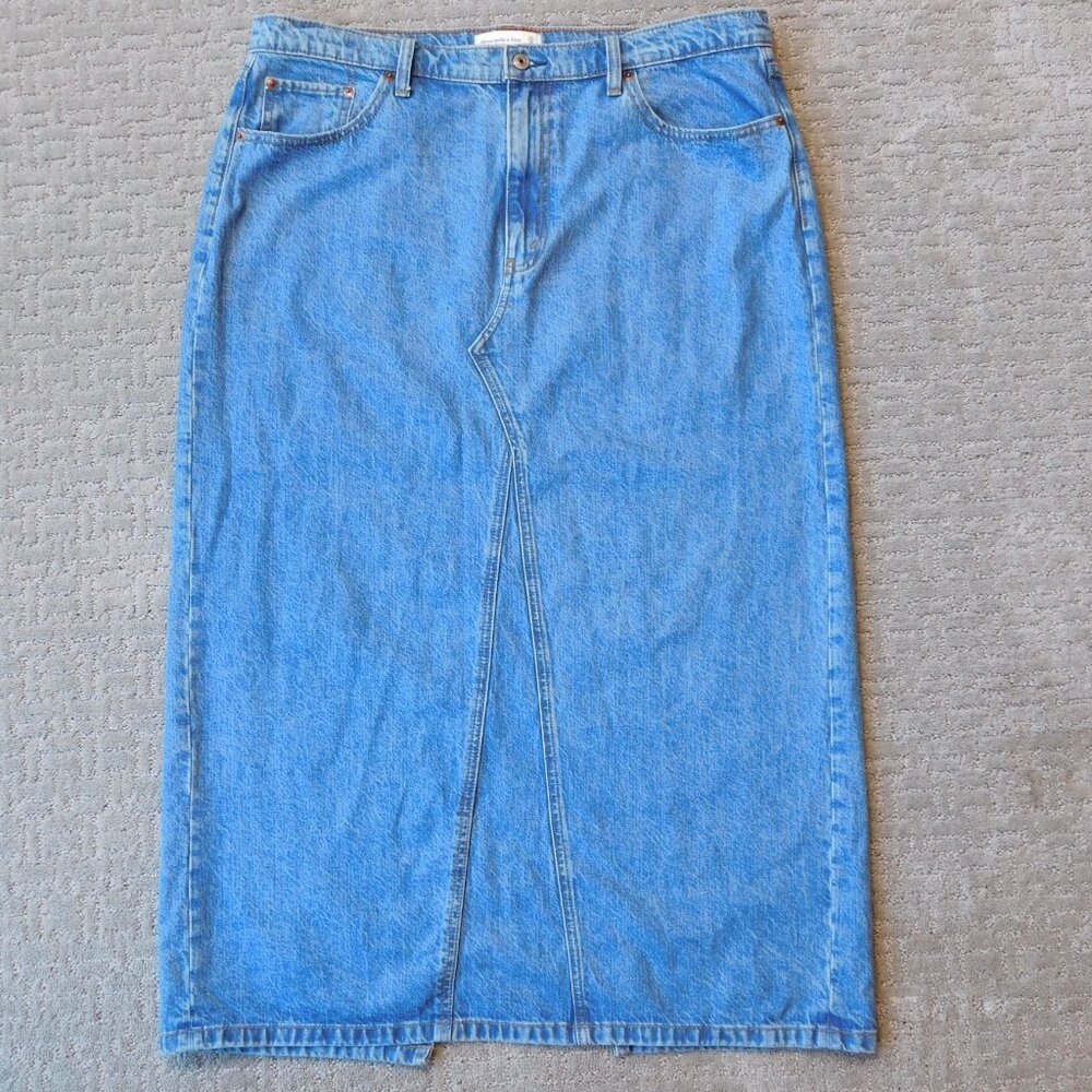 Abercrombie & Fitch Blue Maxi Skirt - Picture 2 of 7